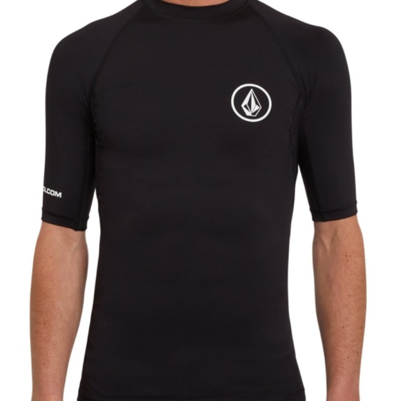 Men’s Volcom Lido Short Sleeve Shirt Black - Picture 1 of 4